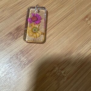 Floral Resin Keychain
